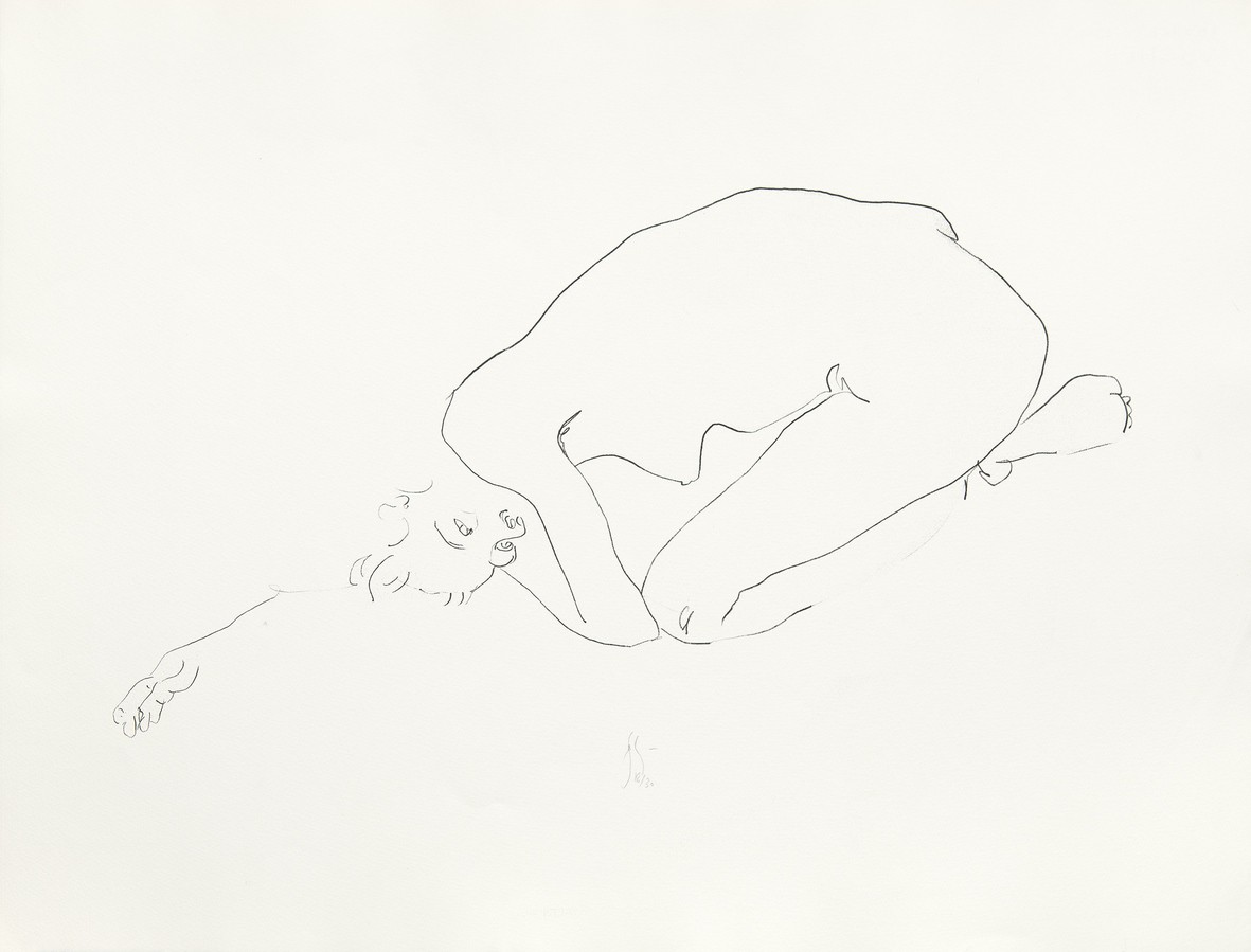 Barry Flanagan, Crouching nude Barry Flanagan, Crouching nude