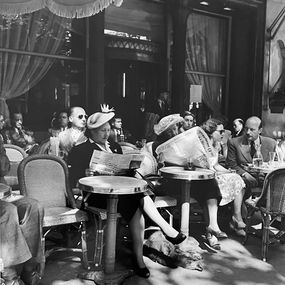 Fotografien, Terrasse de Café à Paris, Walter Carone