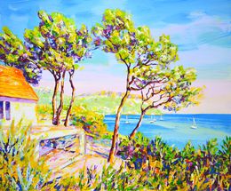 Painting, Azure coast, Iryna Kastsova