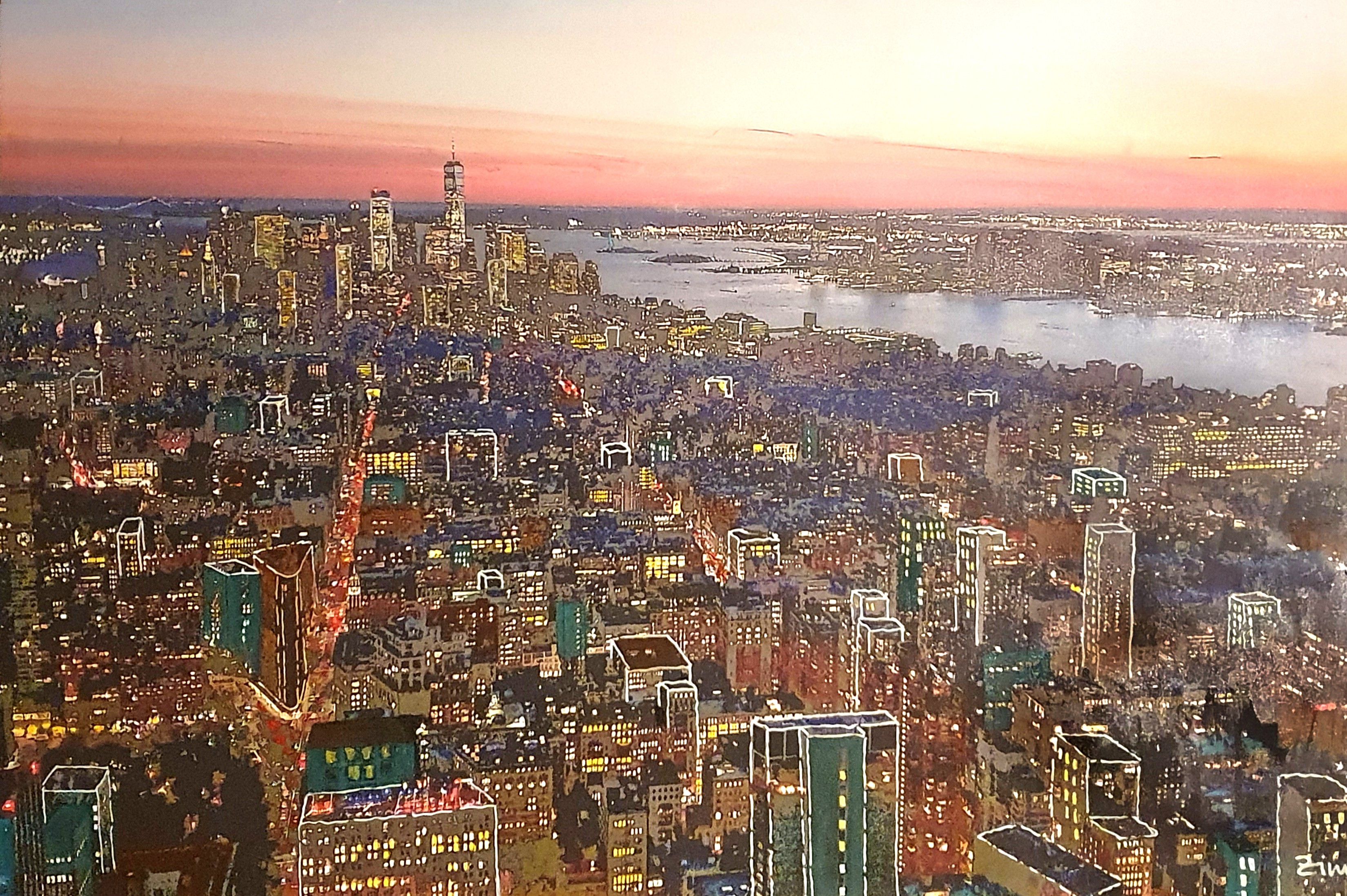 Marion Zimmermann, Manhattan View in Twilight Marion Zimmermann, Manhattan View in Twilight