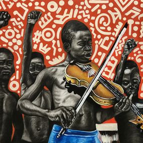 Painting, Liberty (Song of Freedom), Oluwafemi Akanmu