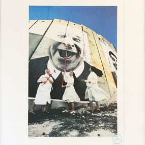 28 Millimètres: Face 2 Face, Nuns In Action, Separation Wall; Security Fence, Palestinian Side, Bethlehem, 2007, JR