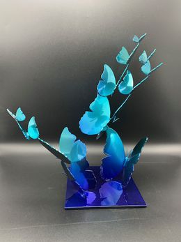 Envolée de papillons bleu, Yohan PLU