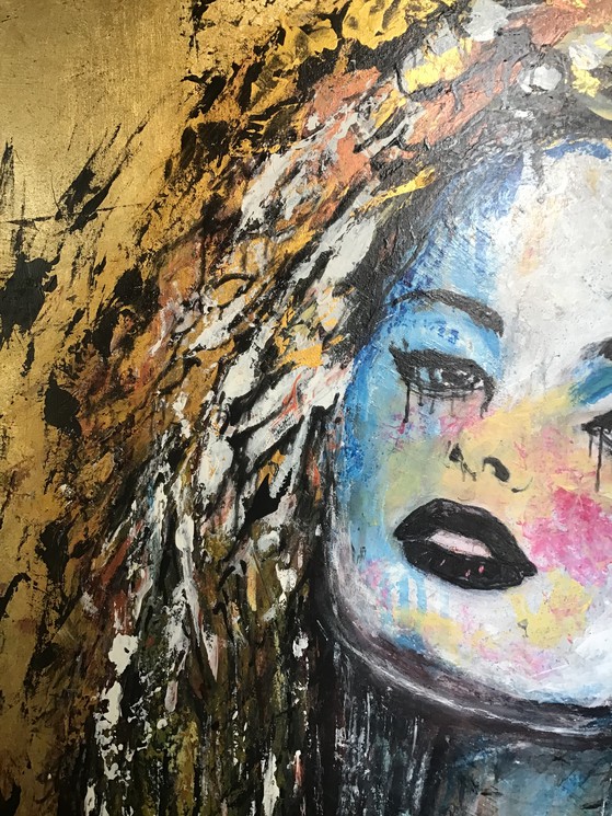 Electre, Lumière dorée., Peinture sur bois