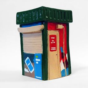 Skulpturen, Kiosk with banners, Natasha Steshenko