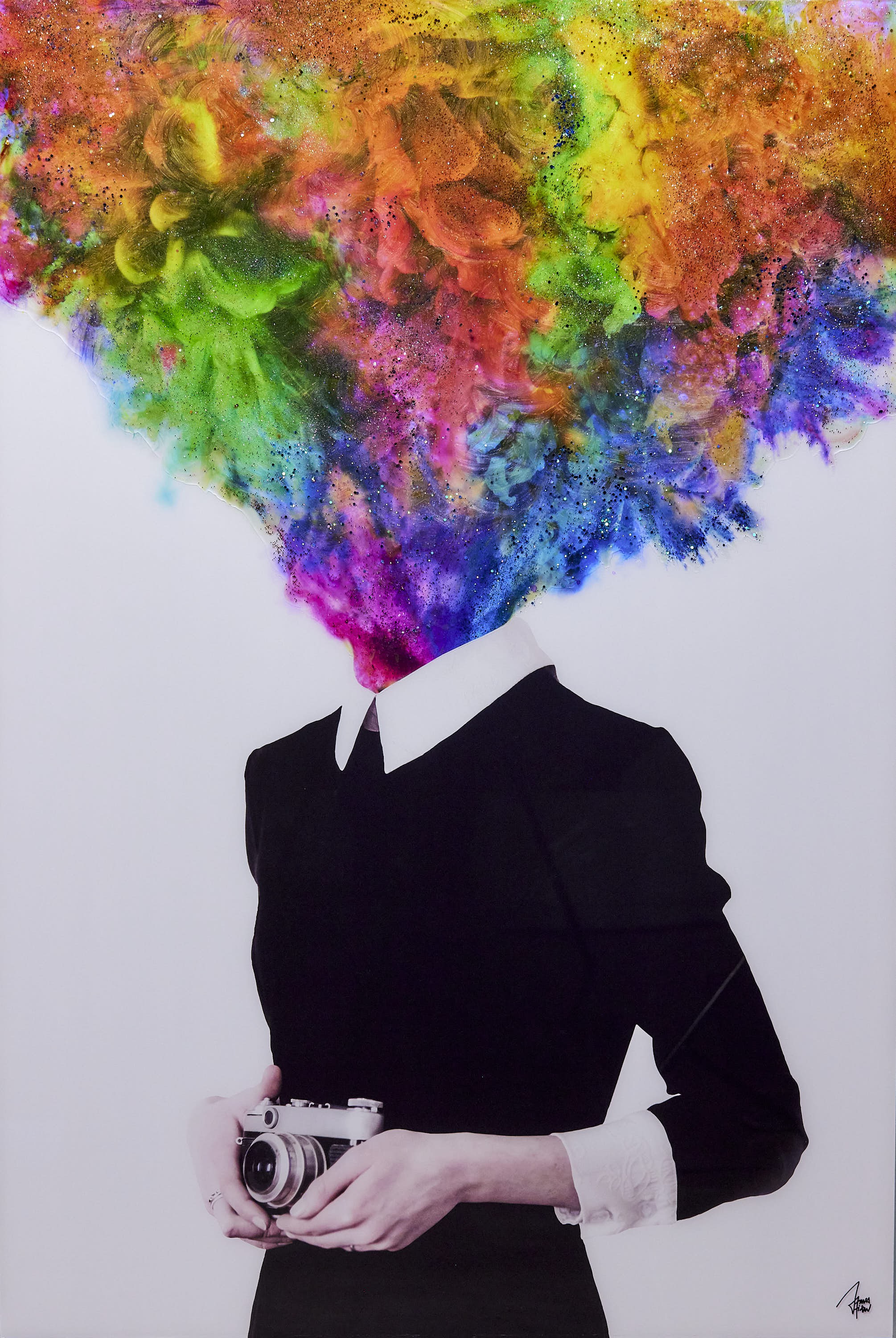 girl with head exploding