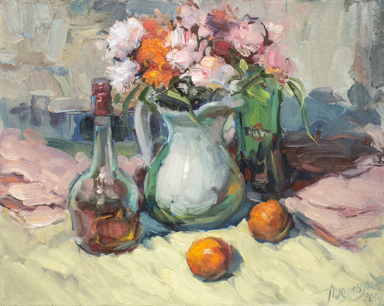 Yuriy Demiyanov, Still Life with a Green Bottle Yuriy Demiyanov, Still Life with a Green Bottle
