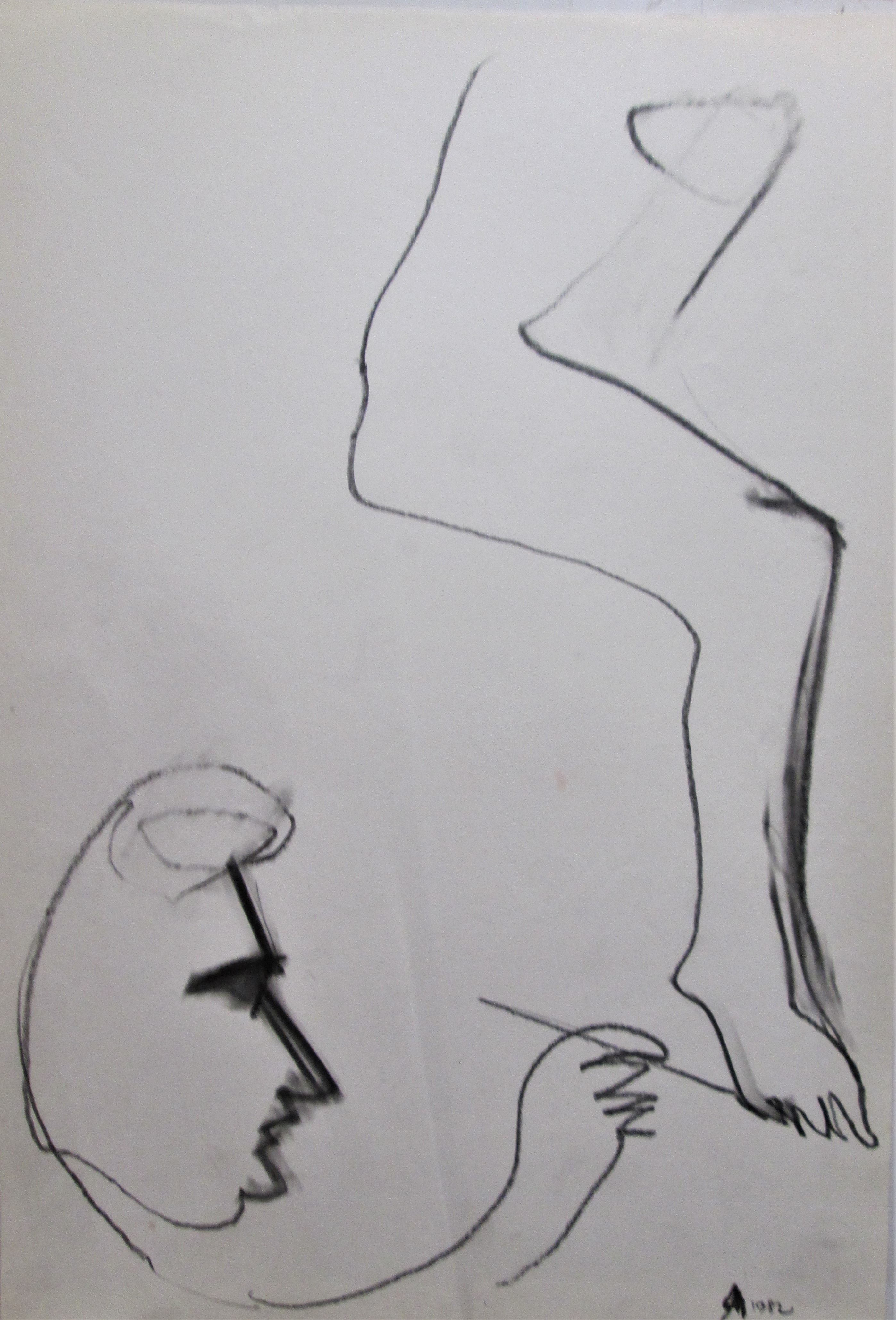 Paolo Ambrosio, Subject who maches himself a selfportrait under standing of the figure, 1982 Paolo Ambrosio, Subject who maches himself a selfportrait under standing of the figure, 1982