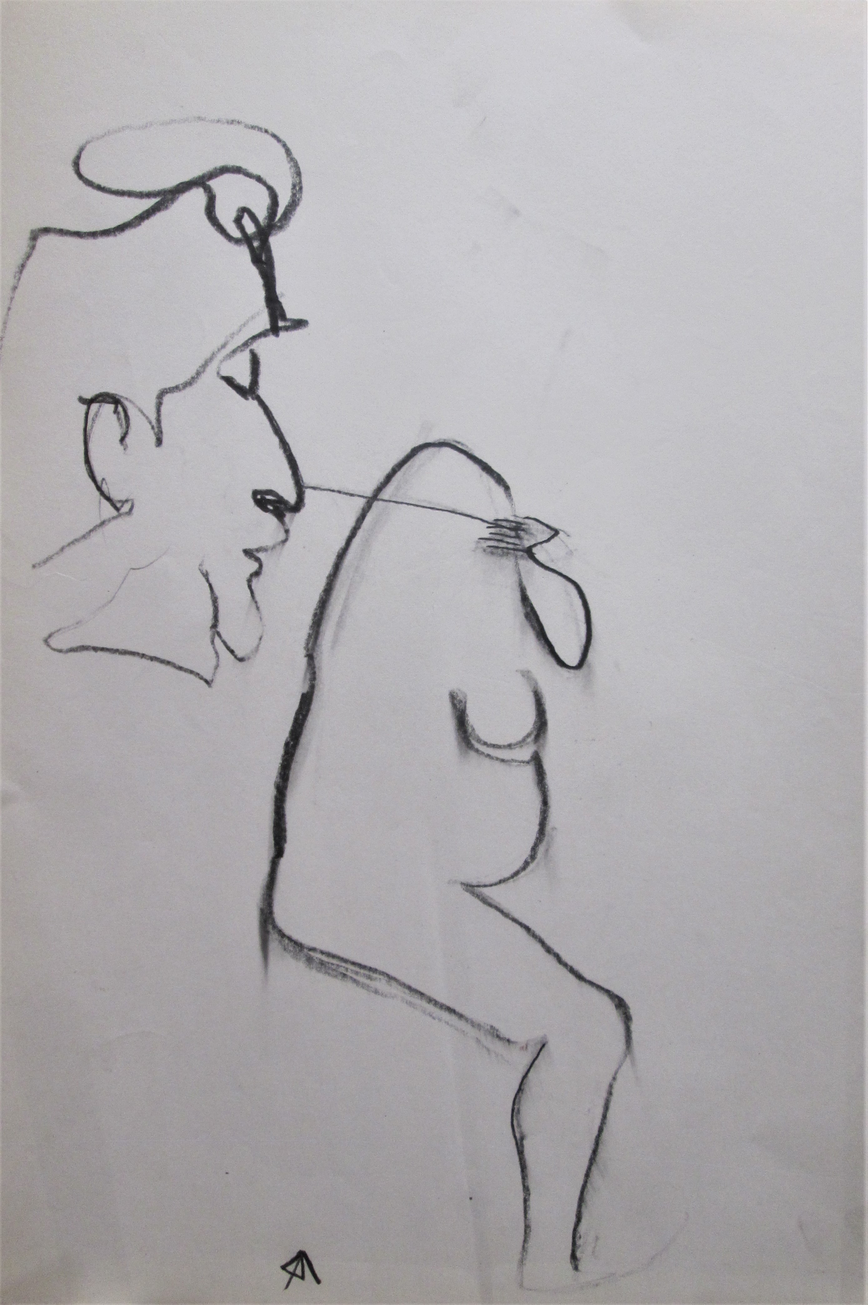 Paolo Ambrosio, Subject who maches himself a selfportrait under tanding of the figure, 1982 Paolo Ambrosio, Subject who maches himself a selfportrait under tanding of the figure, 1982