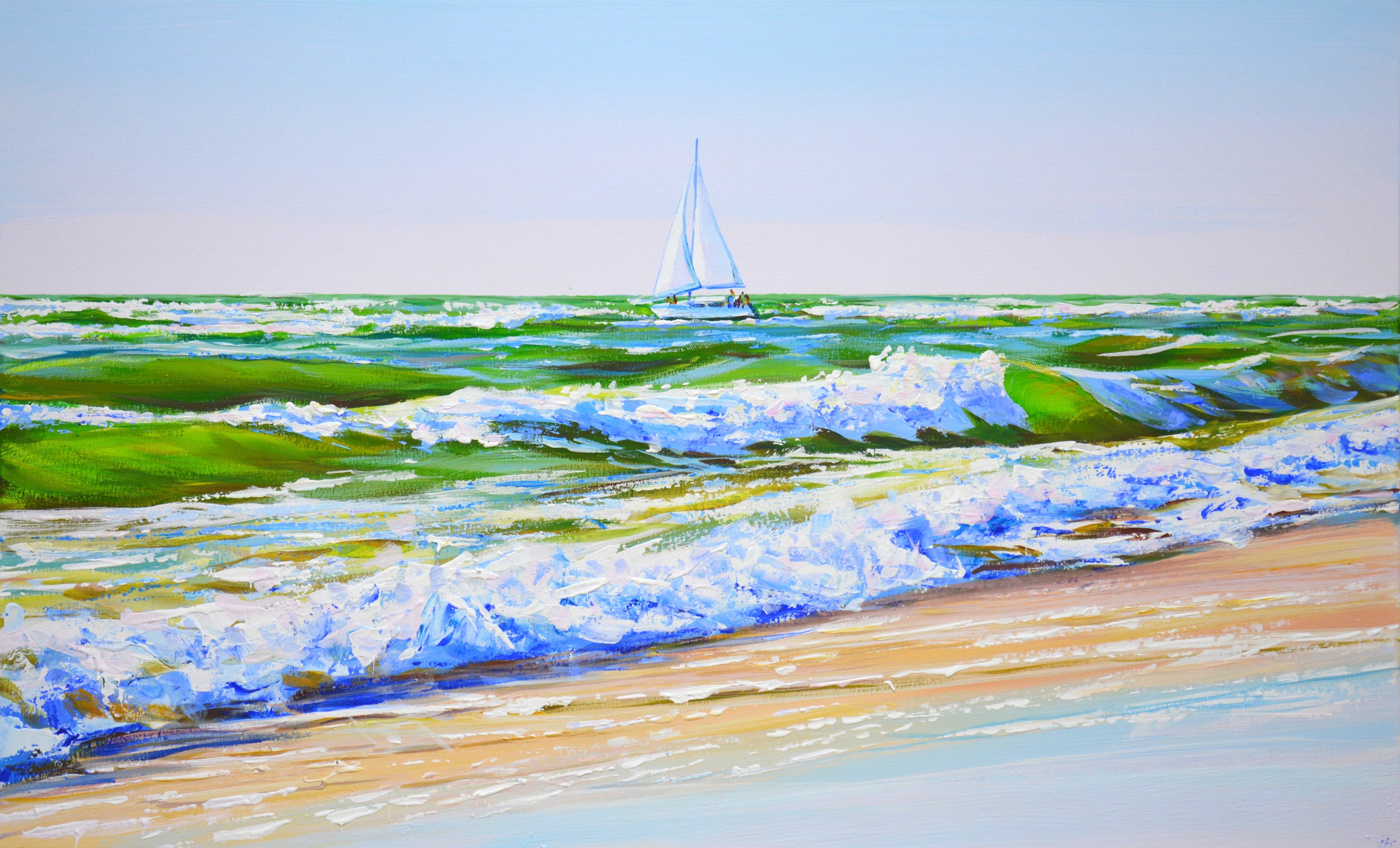 Iryna Kastsova, On the waves of the ocean. Iryna Kastsova, On the waves of the ocean.