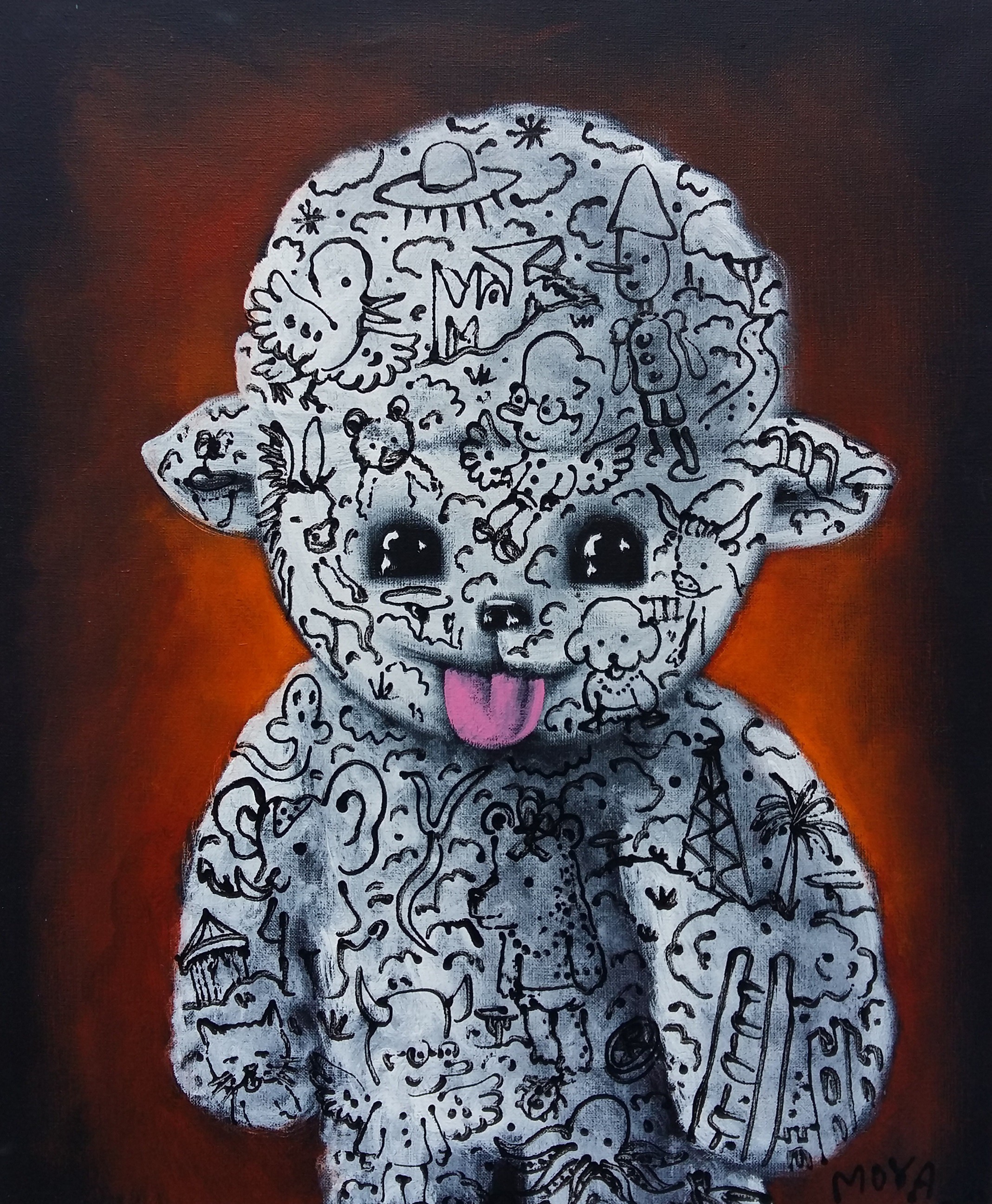 Patrick Moya, Dolly sur fond brun Patrick Moya, Dolly sur fond brun