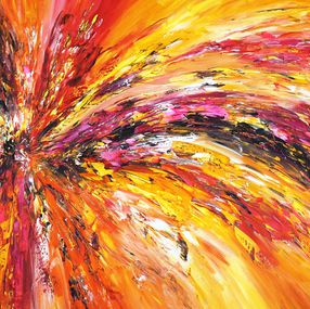 Gemälde, Yellow red abstraction XXL 5, Peter Nottrott