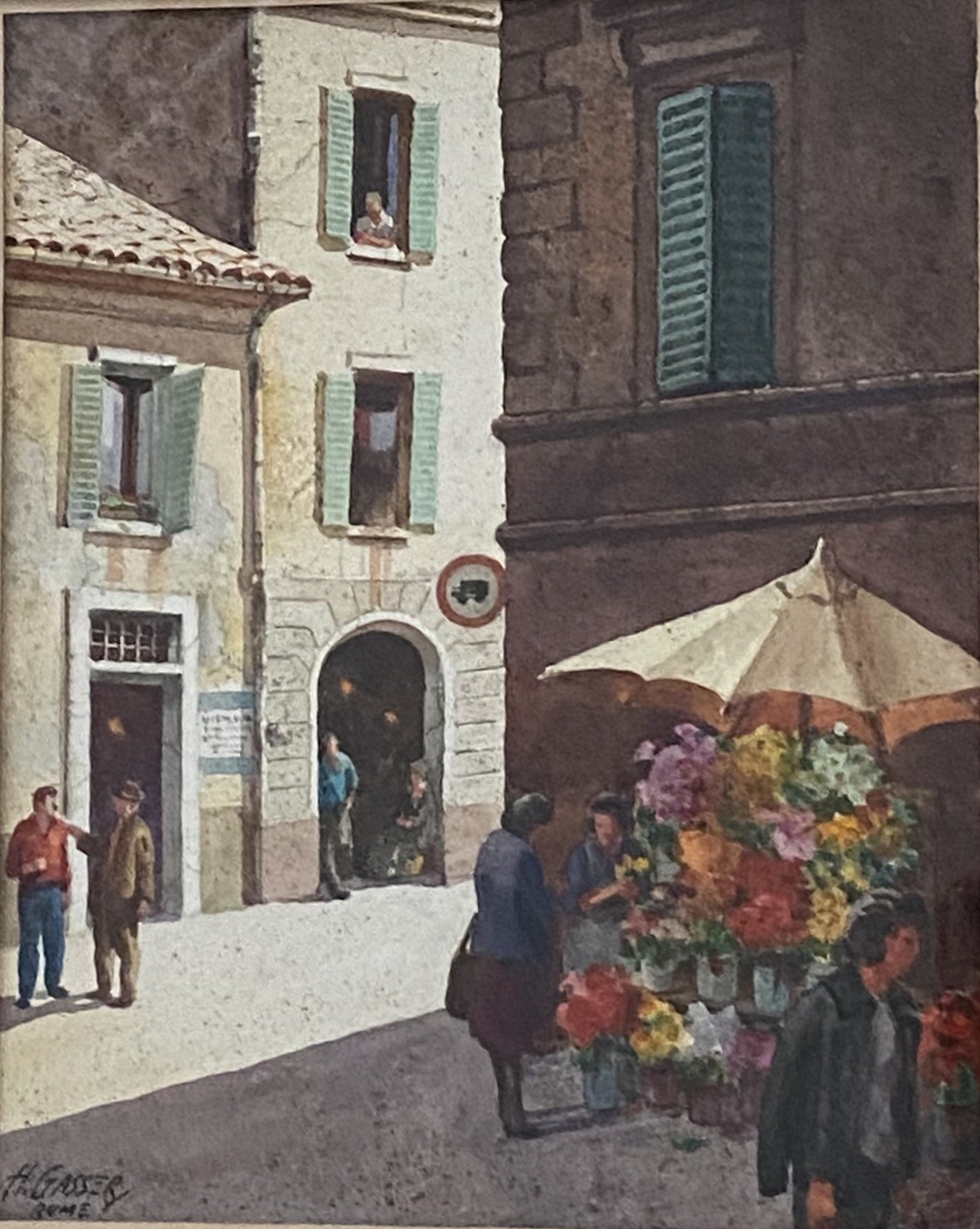 Henry Gasser, Flower Stall Rome Henry Gasser, Flower Stall Rome