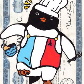 Painting, Master Chef Penguino, sunse