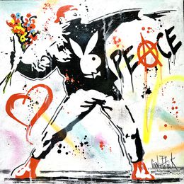 Love and peace, d'après Banksy, Patrick Cornée