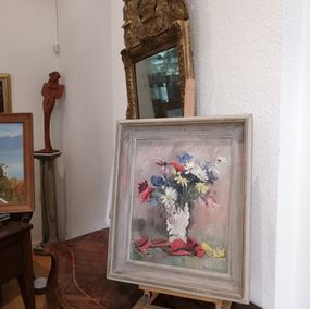Benjamin II Vautier, Nature morte et parchemin rouge Benjamin II Vautier, Nature morte et parchemin rouge