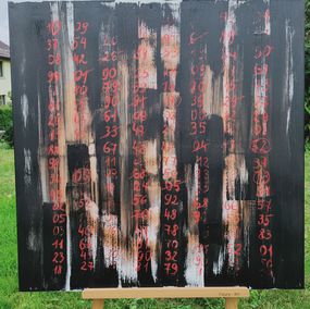 Anastasia Vasilyeva, Conceptual emotional abstract painting with numbers Anastasia Vasilyeva, Conceptual emotional abstract painting with numbers