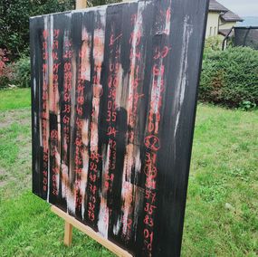 Anastasia Vasilyeva, Conceptual emotional abstract painting with numbers Anastasia Vasilyeva, Conceptual emotional abstract painting with numbers