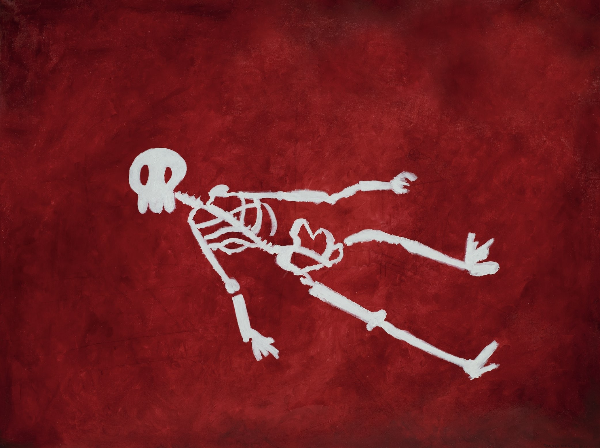 Tanner Rhines, Skeleton on Red, No. 1 Tanner Rhines, Skeleton on Red, No. 1