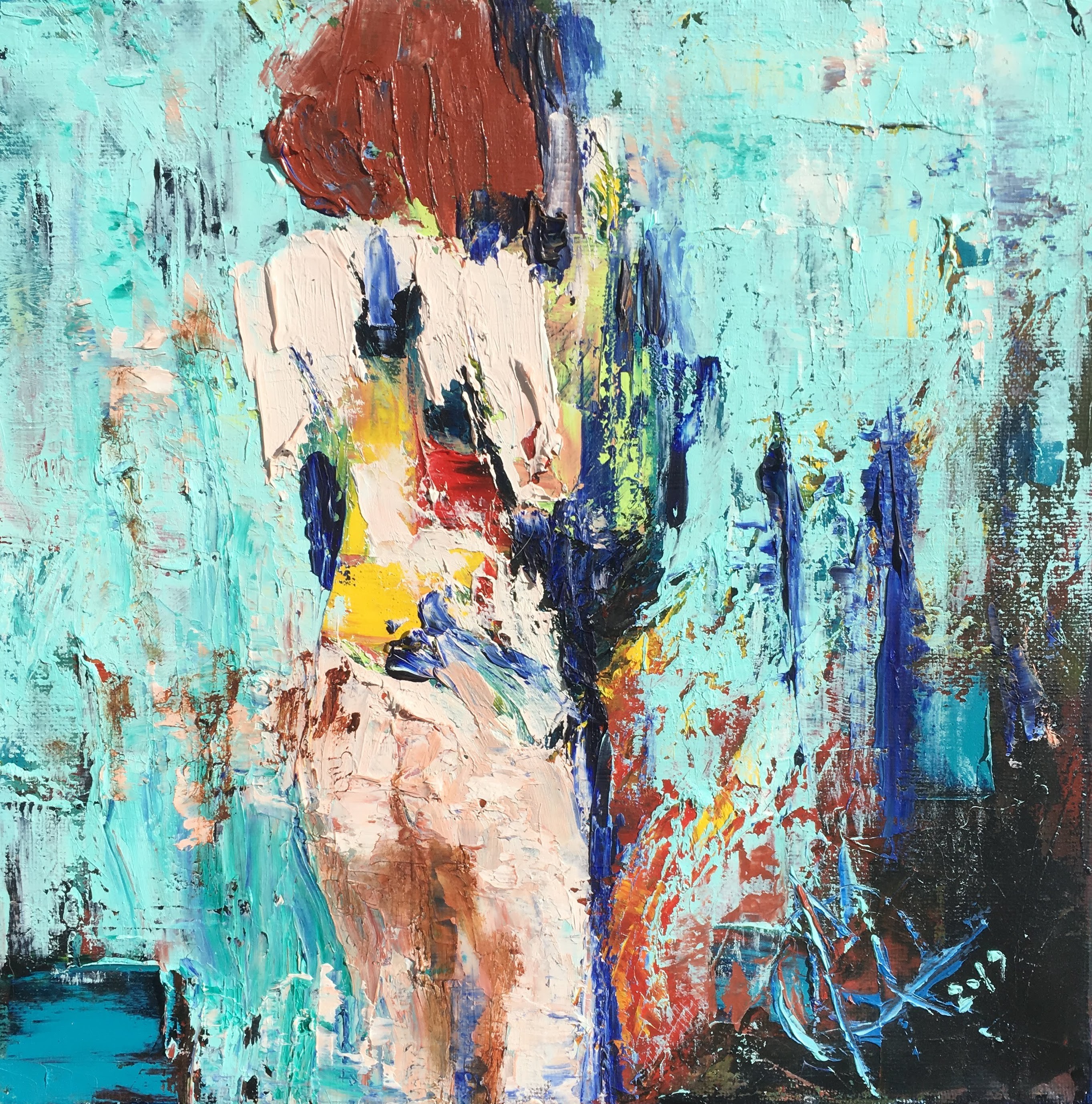 Mariam Qureshi, The cultural embrace, oil on canvas Mariam Qureshi, The cultural embrace, oil on canvas