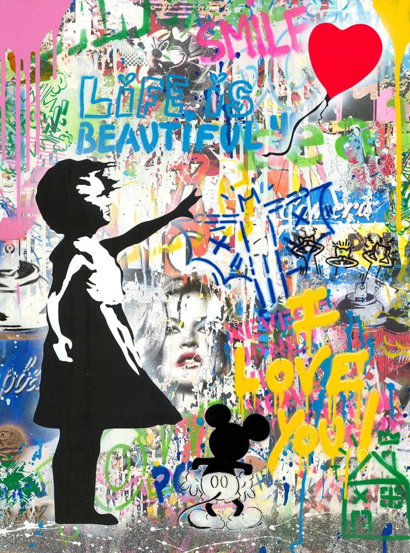 Mr. Brainwash, Balloon Girl - I love you Mr. Brainwash, Balloon Girl - I love you