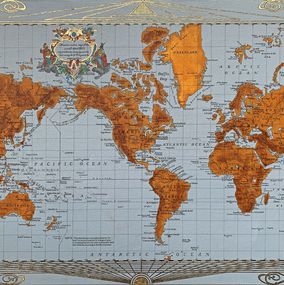 Marco Araldi, 1902 Americacentric map of the world Marco Araldi, 1902 Americacentric map of the world