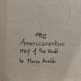 Marco Araldi, 1902 Americacentric map of the world Marco Araldi, 1902 Americacentric map of the world
