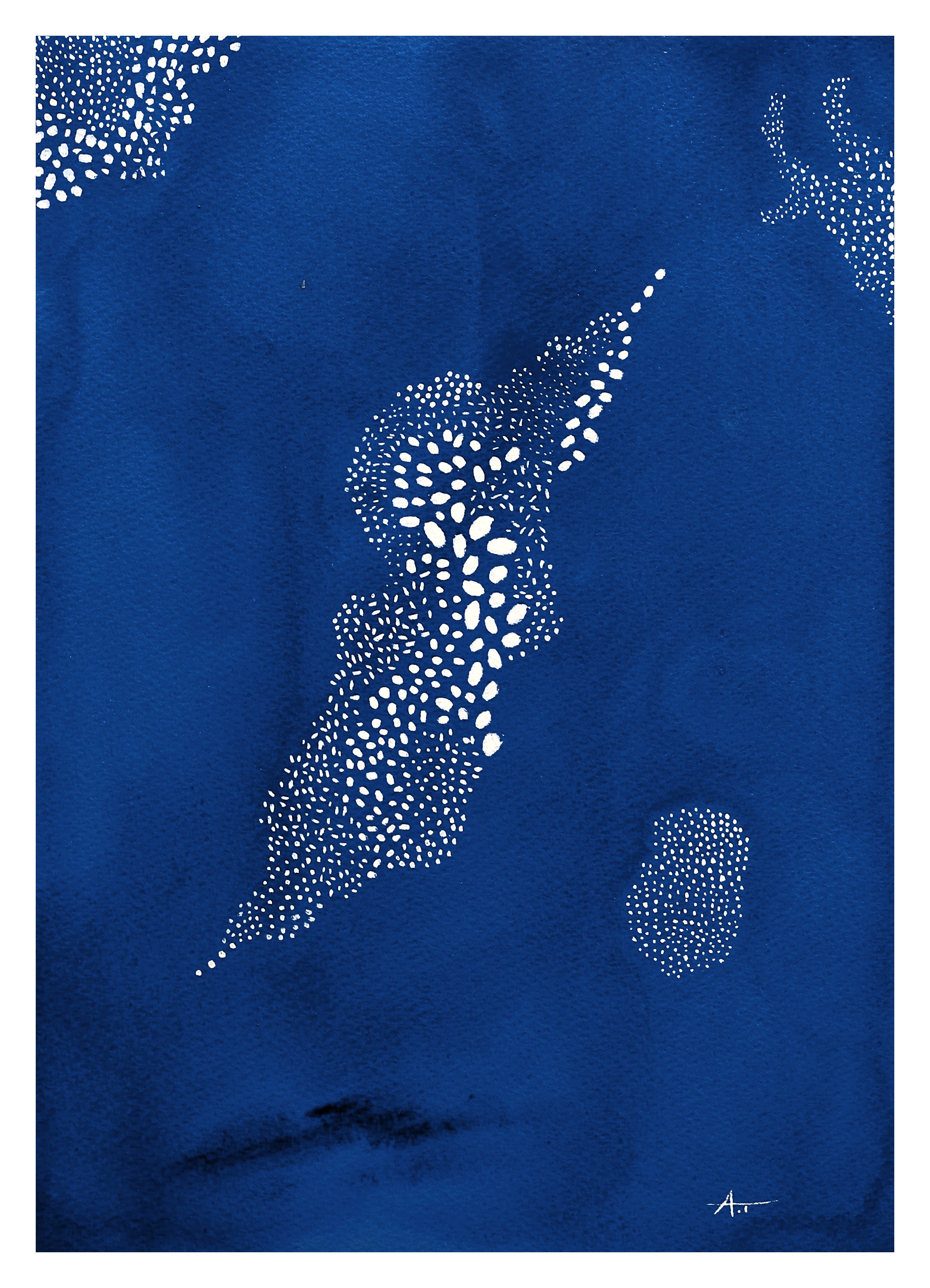 Aurélie Trabaud, Dots Island on everlast blue Aurélie Trabaud, Dots Island on everlast blue