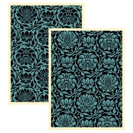 Floral Harmony (Dark blue Yin Yang), Shepard Fairey (Obey)