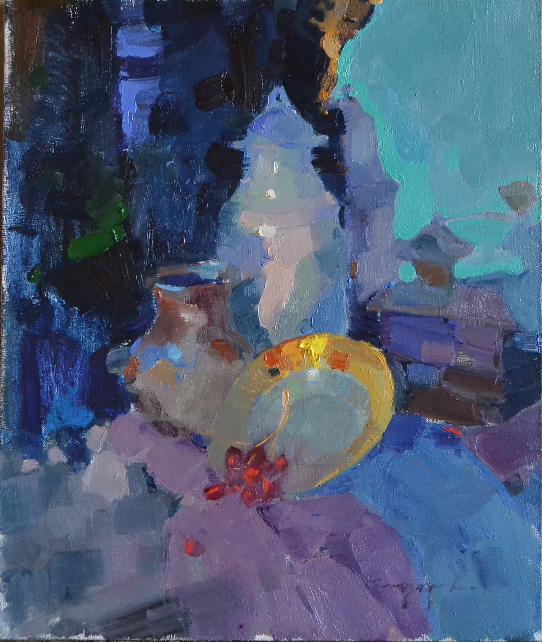 Alexander Shandor, Still life with a yellow plate Alexander Shandor, Still life with a yellow plate