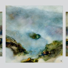 Gemälde, Triptyque le regard d'Hypnos - Rives de brumes, Trabys