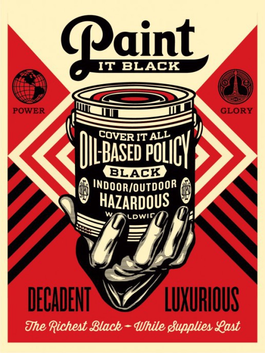 Shepard Fairey (Obey), Paint It Black - Hand Shepard Fairey (Obey), Paint It Black - Hand