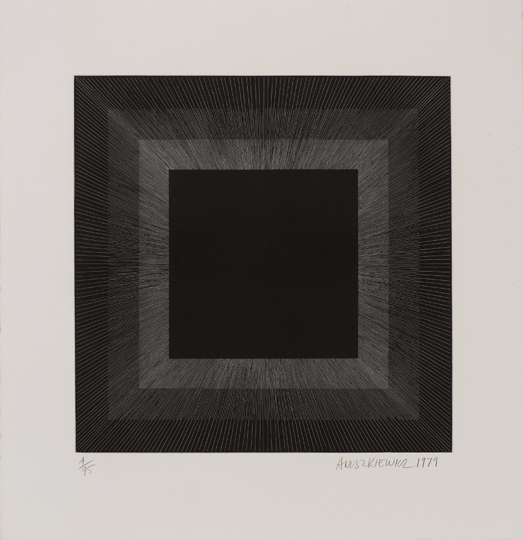 Richard Anuszkiewicz, Midnight Suite (Black with Silver) Richard Anuszkiewicz, Midnight Suite (Black with Silver)