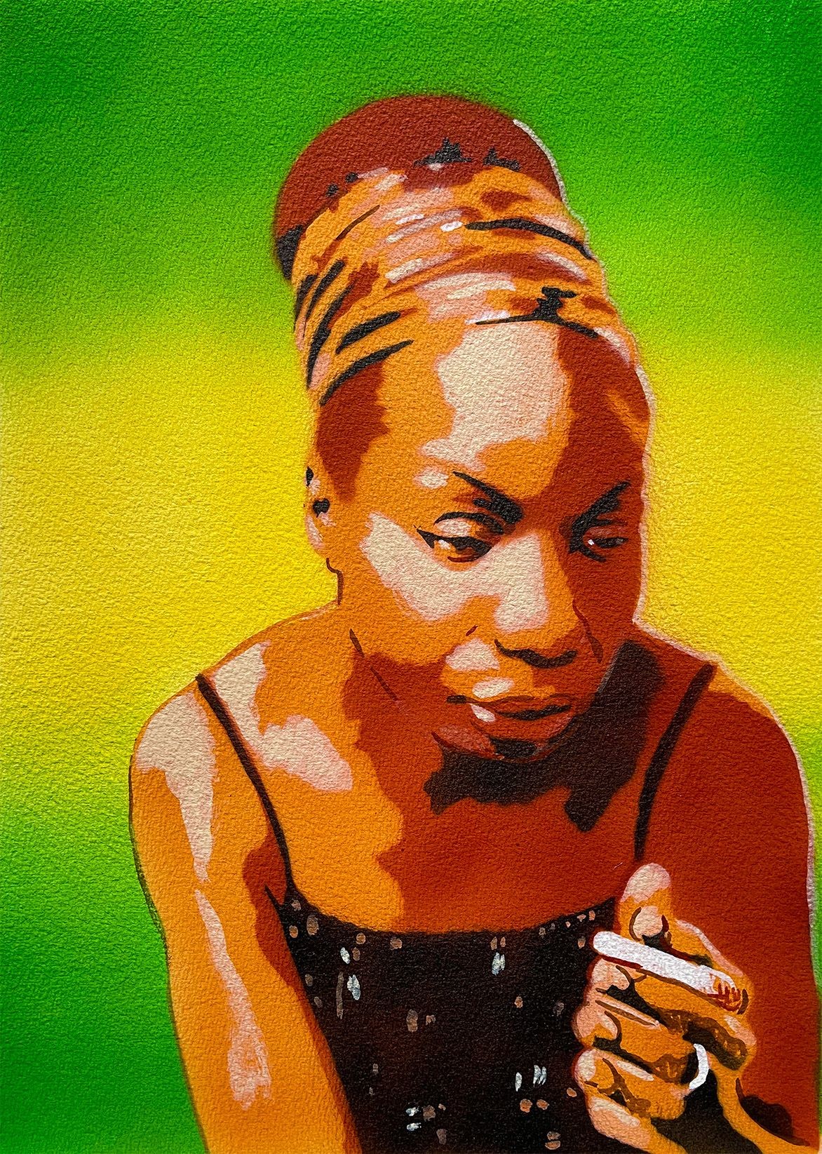 Dwayne Wolff, Nina, Mixed Media on Watercolor Paper Dwayne Wolff, Nina, Mixed Media on Watercolor Paper