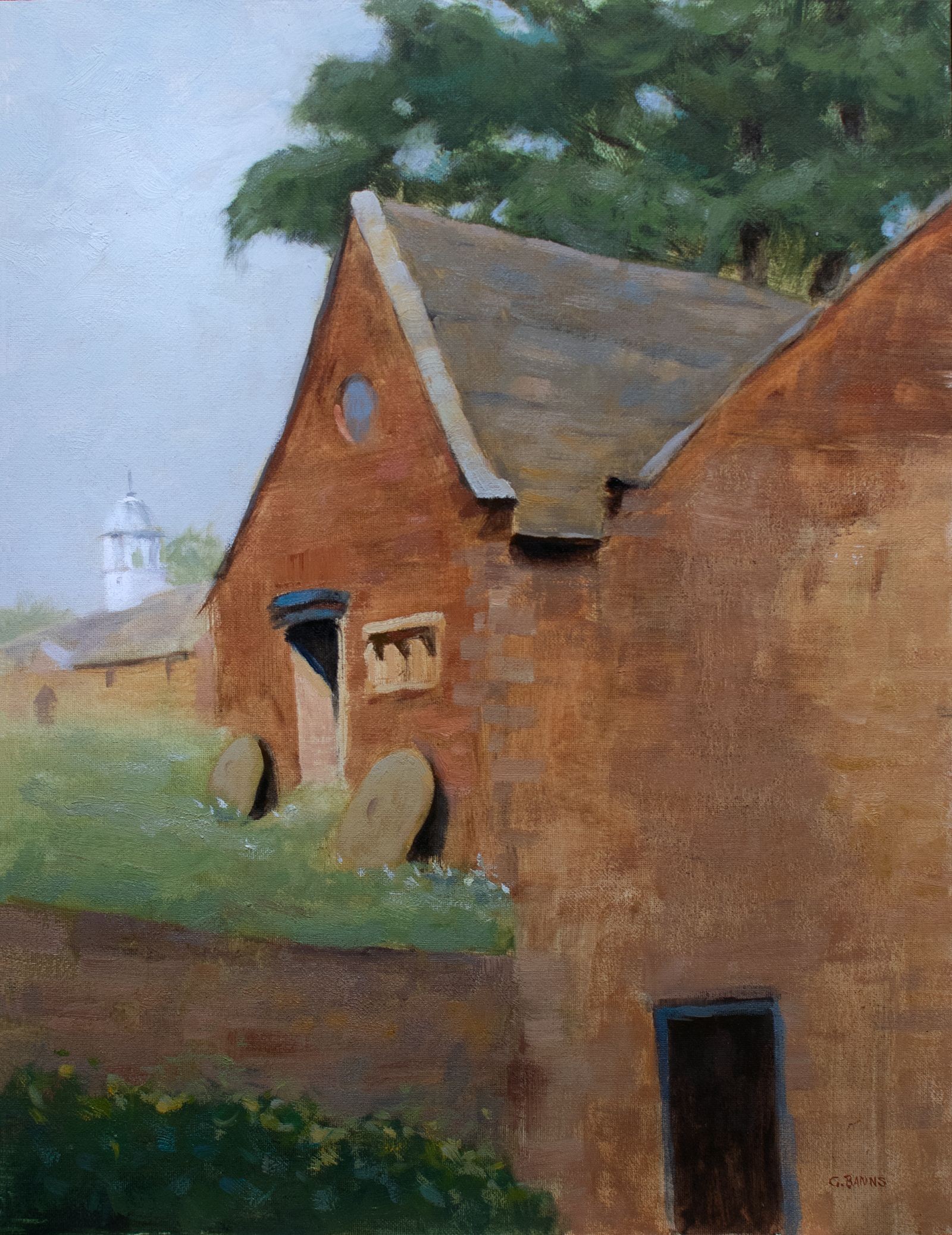 Gav Banns, Dunham Massey National Trust Outbuildings painting Gav Banns, Dunham Massey National Trust Outbuildings painting