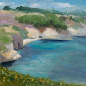 Peinture, Ocean Coastal Path Brittany Finisterre, Painting, Oil on Canvas, Gav Banns