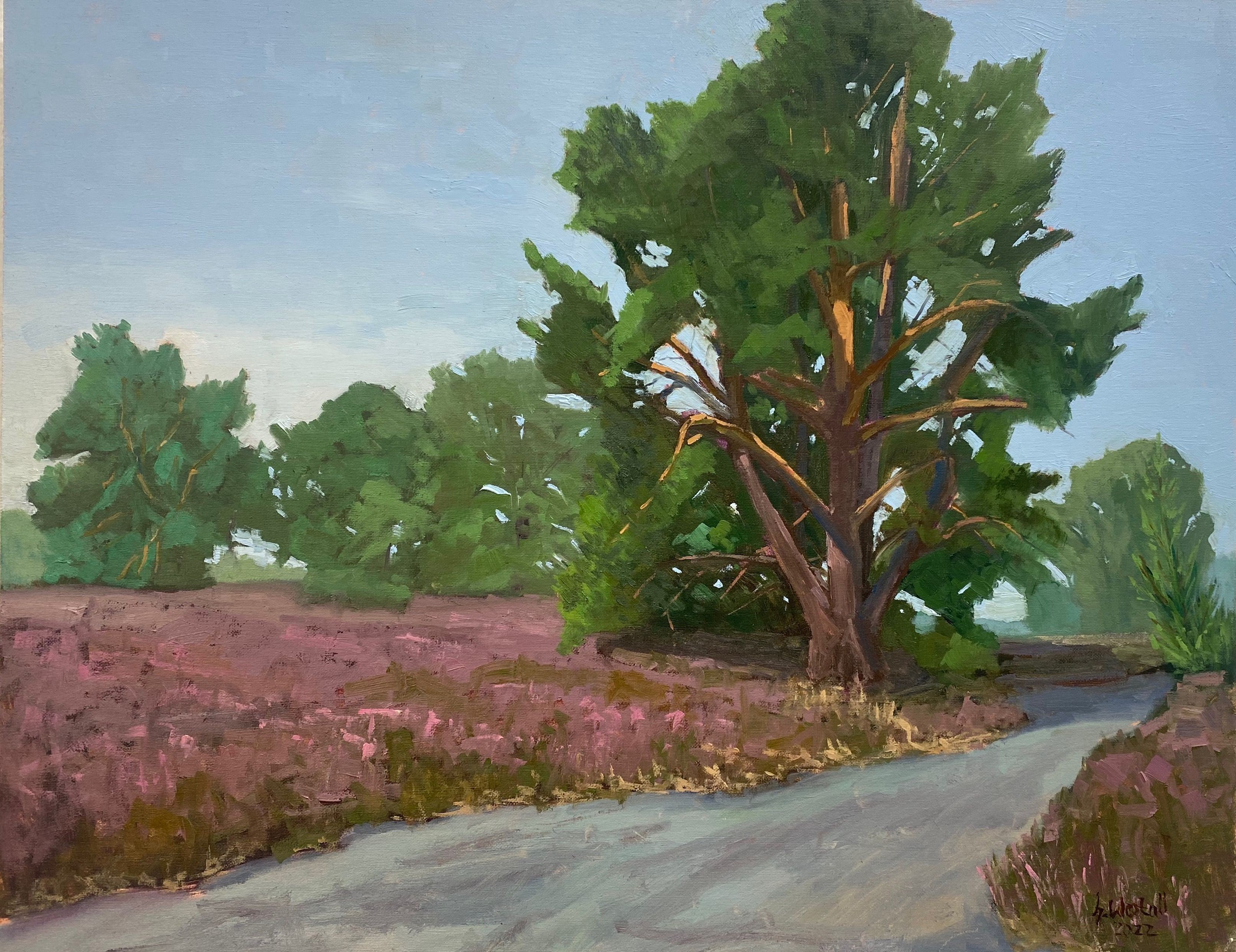 Gary Westall, Pine crossroad, Painting, Oil on HDF Gary Westall, Pine crossroad, Painting, Oil on HDF