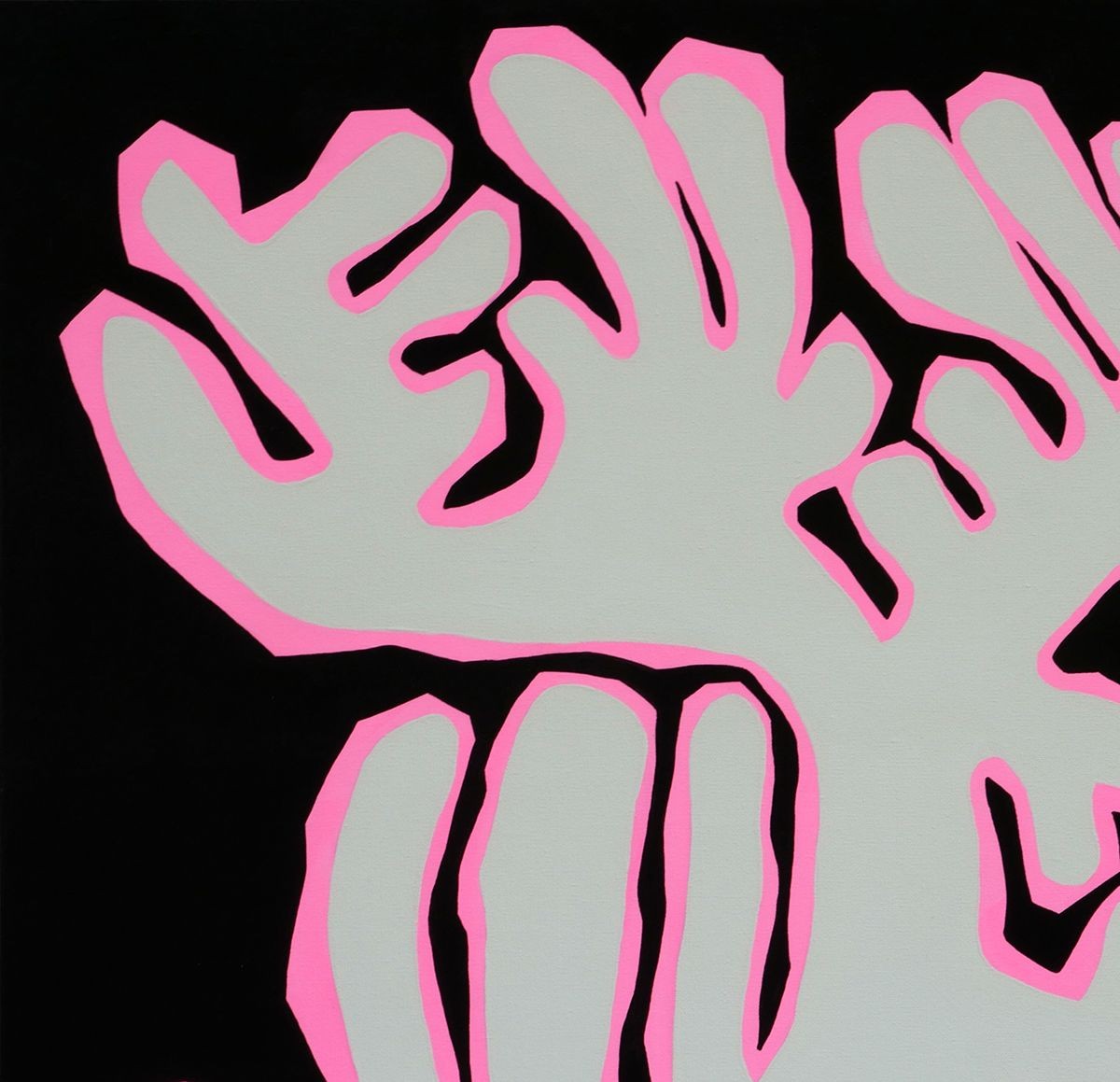 Karin Lowney Seed, Coral in Black and Pink, Painting, Acrylic on Canvas Karin Lowney Seed, Coral in Black and Pink, Painting, Acrylic on Canvas