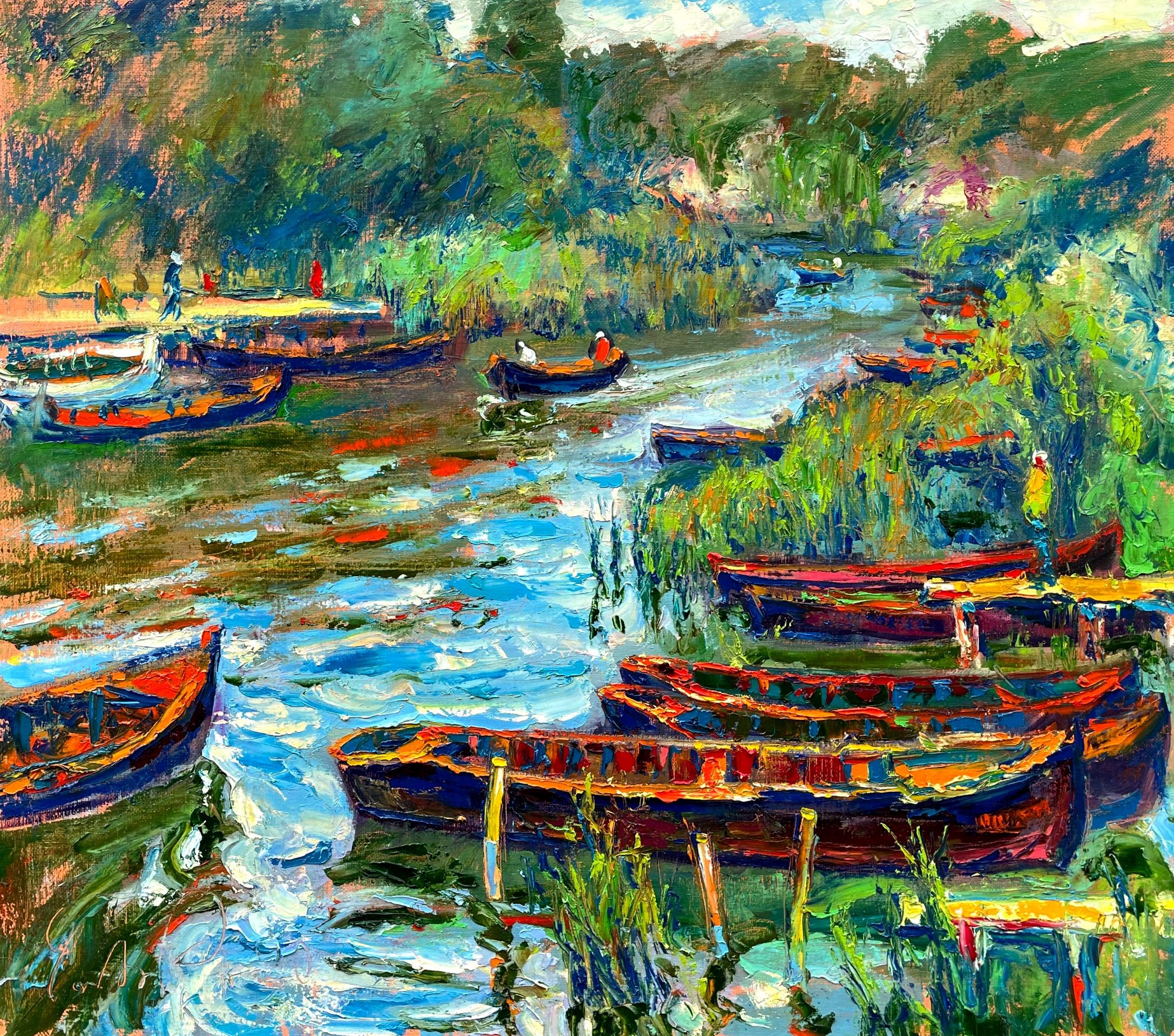 Andrii Chebotaru, Walk through the reeds, Painting, Oil on canvas Andrii Chebotaru, Walk through the reeds, Painting, Oil on canvas