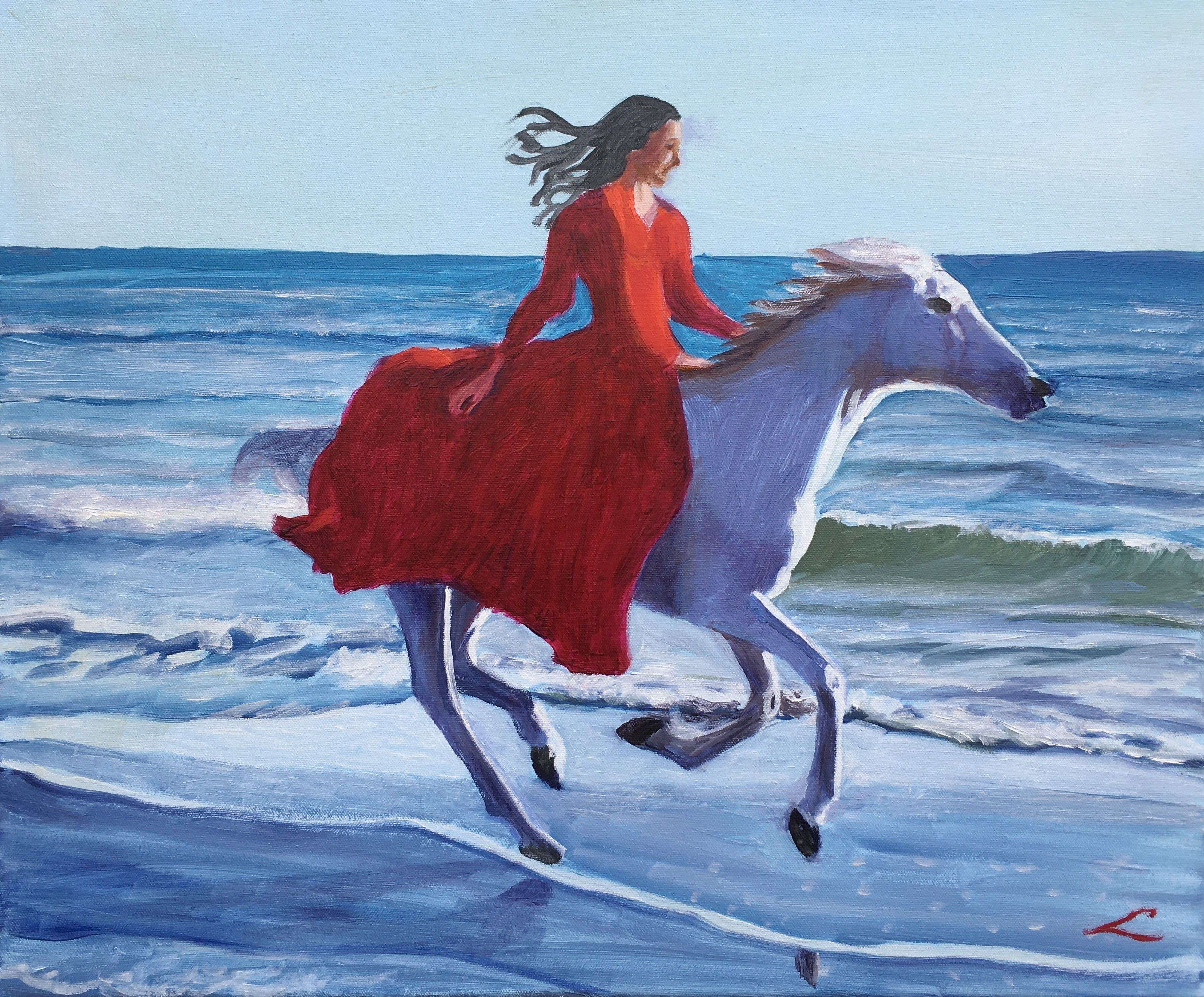 Elena Sokolova, Equestrienne 3, Painting, Oil on Canvas Elena Sokolova, Equestrienne 3, Painting, Oil on Canvas