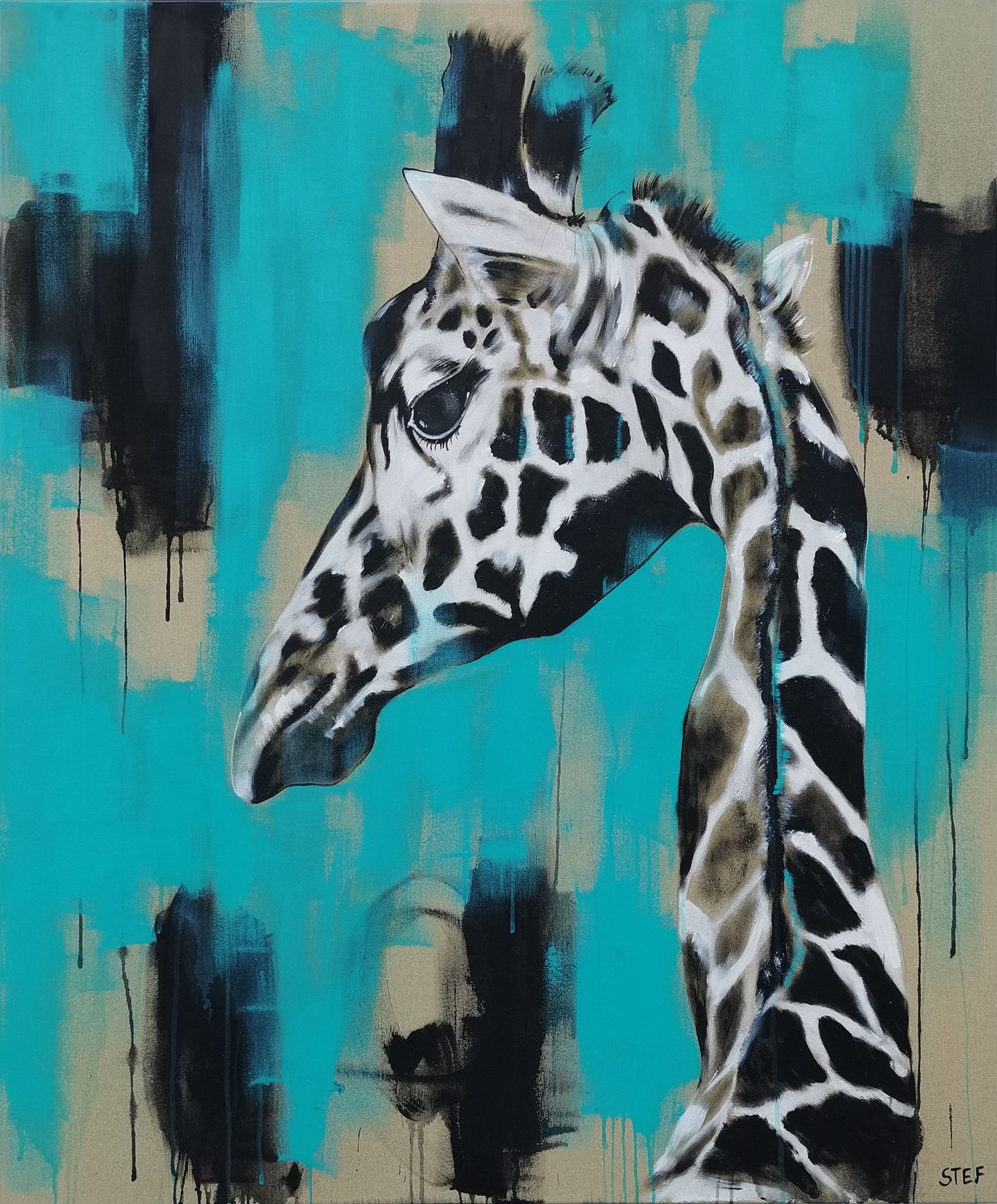 giraffe abstract art