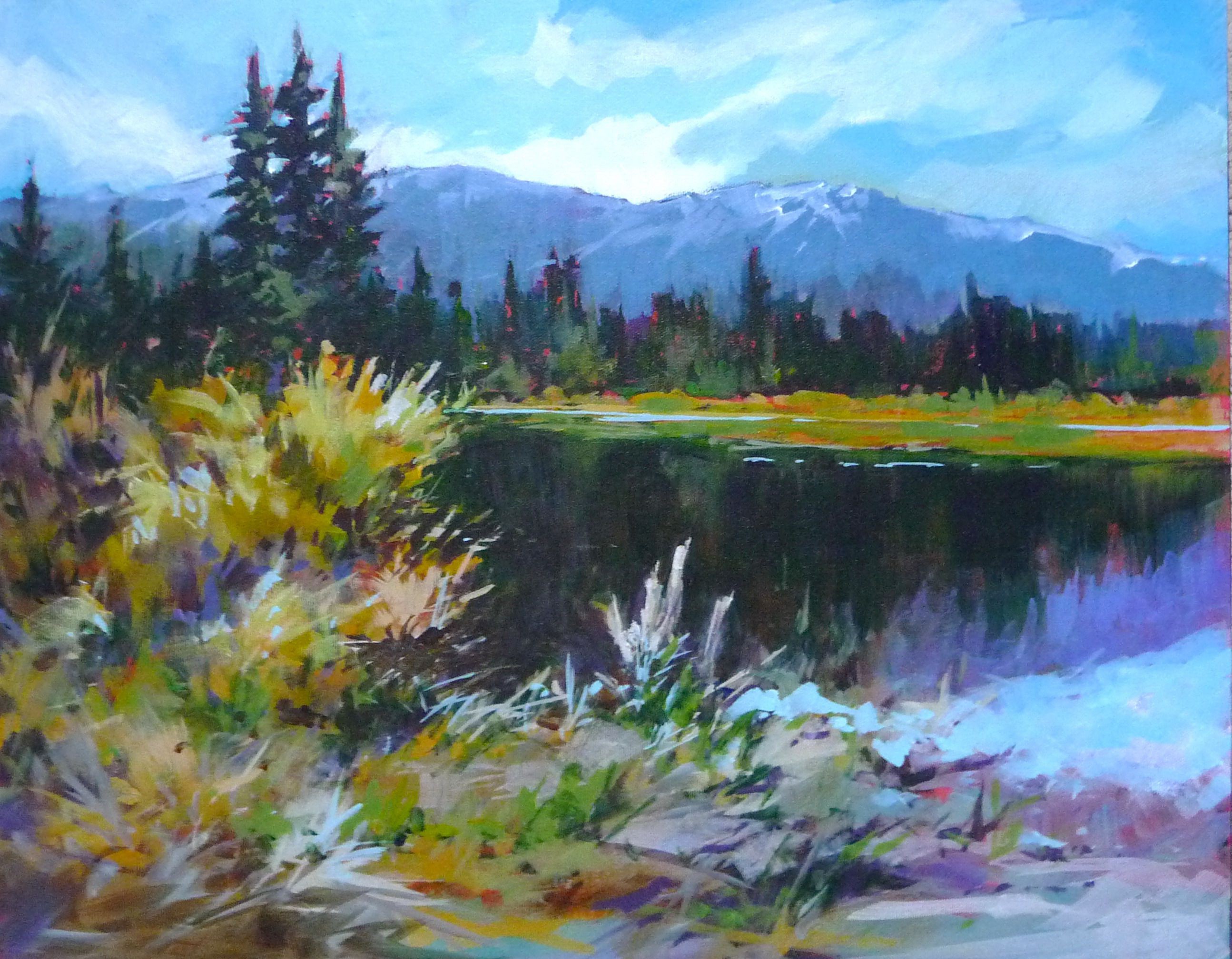 Perry Haddock, Similkameen Marsh, Painting, Acrylic on Canvas Perry Haddock, Similkameen Marsh, Painting, Acrylic on Canvas