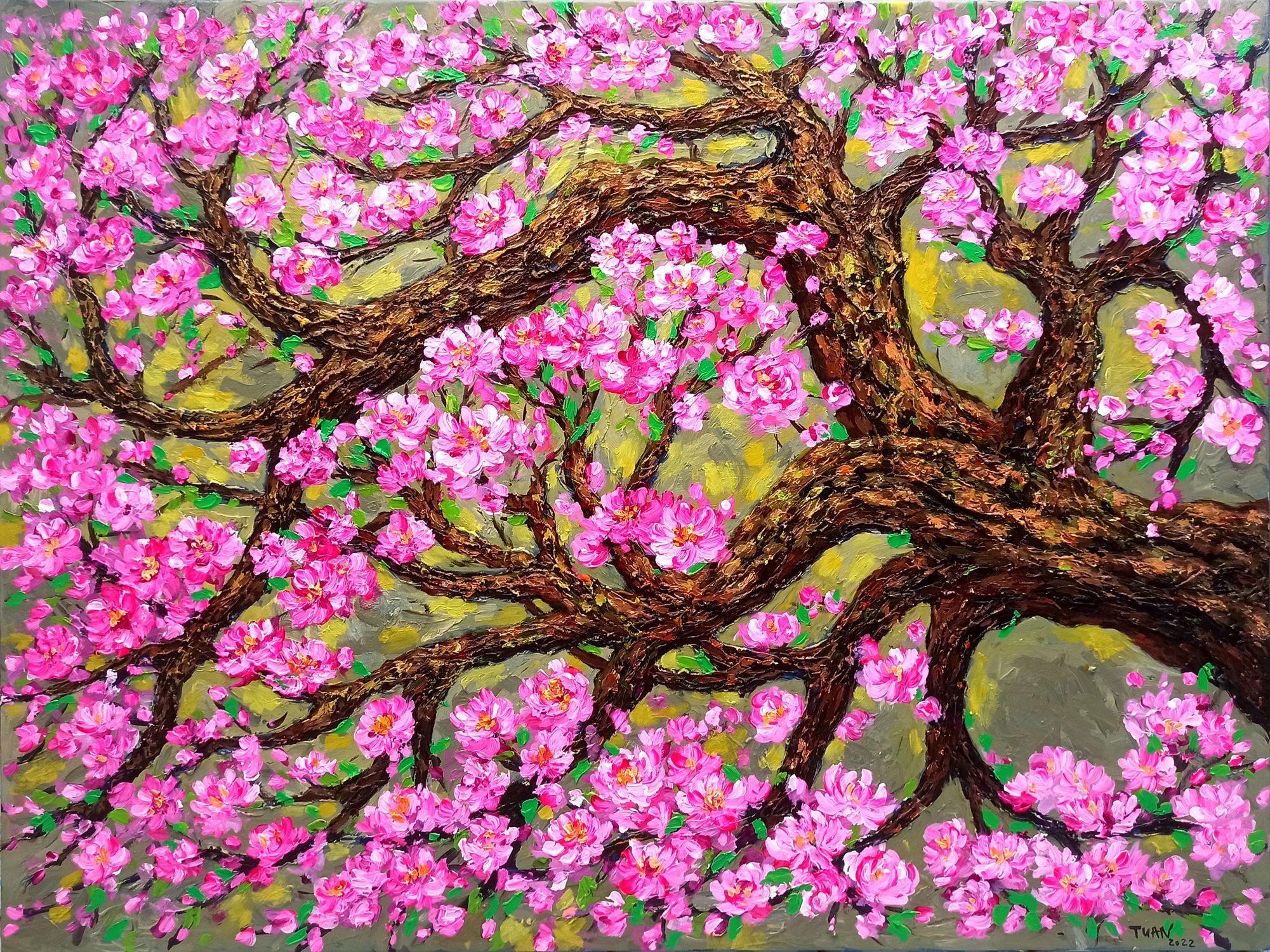 Le anh Tuan, Spring, Painting, Acrylic on Canvas Le anh Tuan, Spring, Painting, Acrylic on Canvas