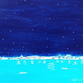 Gemälde, Midnight In Venice, Painting, Acrylic on Canvas, Katrina Avotina