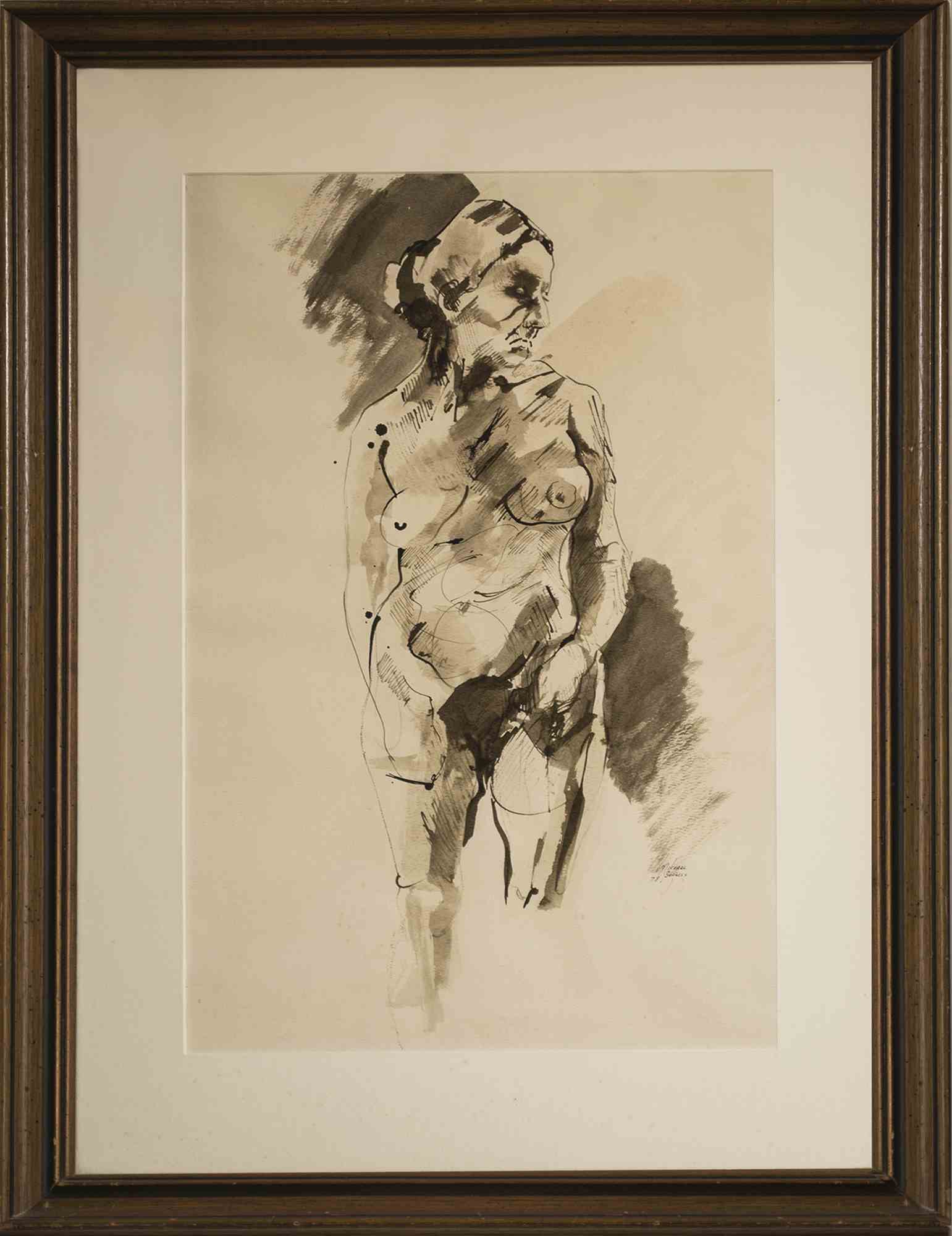 Michael Burgess, Pen & ink wash drawing Michael Burgess, Pen & ink wash drawing