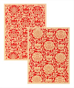 Floral Harmony (Red Yin Yang), Shepard Fairey (Obey)