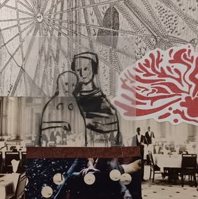 Fine Art Drawings, (Badminton) Palmer House Chicago, Heike Lydia Grüß