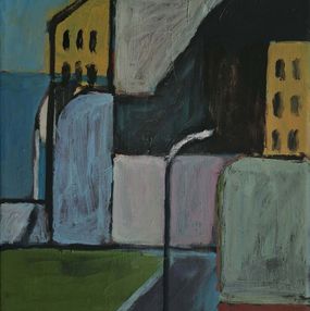 Gemälde, Mit der Laterne, Wolfgang Leber