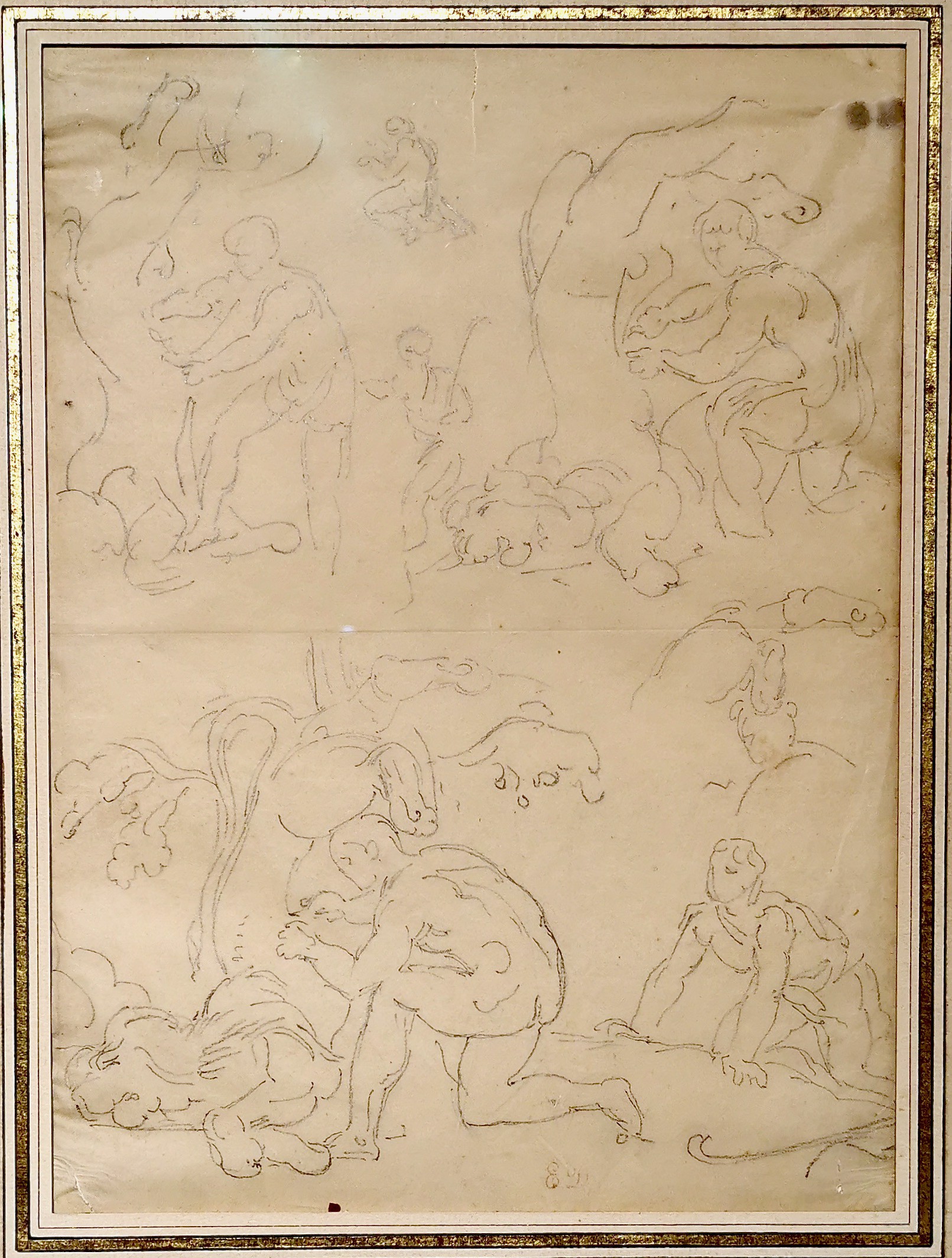 Eugène Delacroix, Hercule écorchant le lion de Némée Eugène Delacroix, Hercule écorchant le lion de Némée