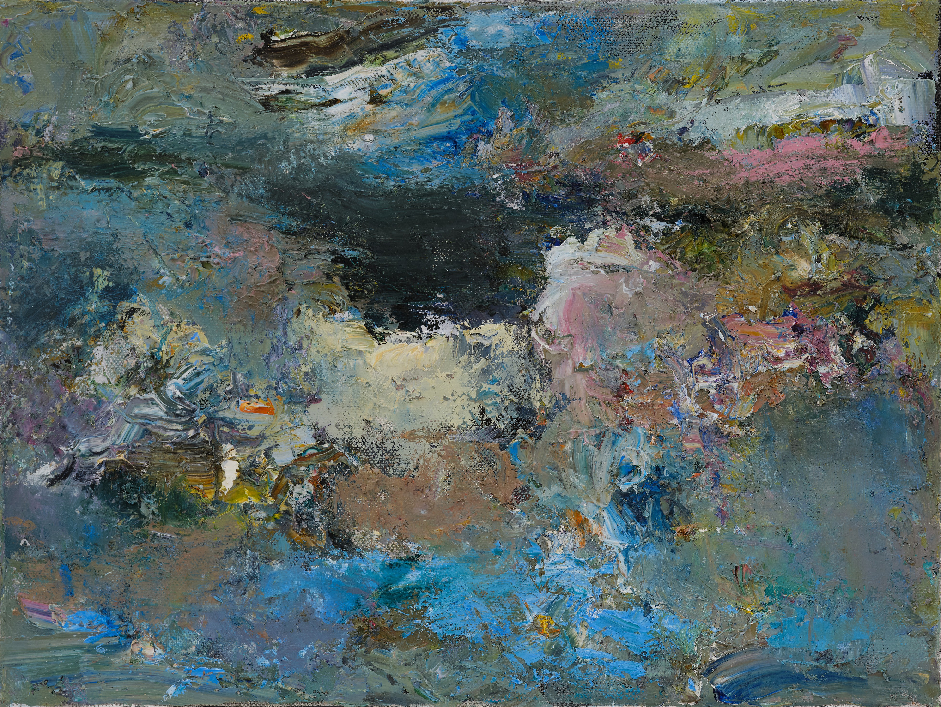 Zakhar Shevchuk, Almost Abstract Landscape - 5 (Lake at Dusk) Zakhar Shevchuk, Almost Abstract Landscape - 5 (Lake at Dusk)